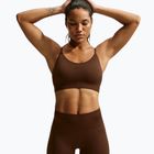Pantaloncini da donna Nike Pro Seamless High-Waisted Biker 5" cacao wow