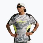Maglia da corsa da uomo Nike Dri-FIT Printed SS smoke grey/black/light lemon twist