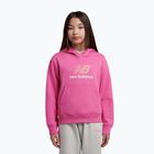 Felpa per bambini New Balance FT Stacked Logo Hoodie pink satin