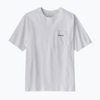 T-shirt da uomo Patagonia Boardshort Logo Pocket Responsibili fiber white