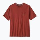 T-shirt da uomo Patagonia Boardshort Logo Pocket Responsibili rusty red