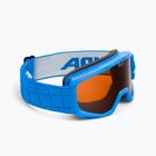 Occhiali da sci Alpina Piney blu opaco/arancione per bambini