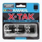 Impacchi per racchette da squash Karakal X-TAK Grip 3 pezzi nero.