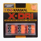 Grip per racchetta da squash Karakal X-Dri Grip 3 pezzi arancione