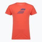 Maglietta Babolat Exercise Big Flag da uomo, colore corallo caldo