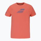 Maglietta Babolat Exercise Big Flag da uomo, colore corallo caldo