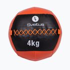 Sveltus Wall Ball 4 kg nero/rosso