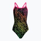 Costume da bagno intero da donna arena Reticulum One Piece nero/rosa di frassino