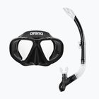 Arena Premium Snorkeling Set nero/chiaro/nero