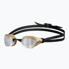 Occhiali da nuoto Arena Cobra Core Swipe Mirror argento/oro