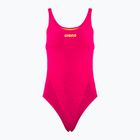 Costume intero donna arena Team Swim Tech Solid freak rosa/verde tenue