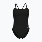 Costume da bagno intero donna arena Lace Back Solid nero/bianco