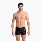 Boxer da bagno da uomo Arena Dive Swim Short nero/verde tenue