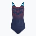 Costume intero donna arena Foggy Dots Swim Pro Back navy / blue cosmo
