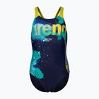 Costume intero per bambini arena Light Tricks Swim Pro Back navy/verde tenue/multi