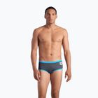 Boxer nuoto uomo arena One Low Waist Short Big Logo asfalto/turchese
