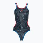Costume intero donna arena One Fireflow Double Cross blue river/red/black multi