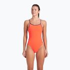Costume da bagno intero donna arena Lace Back Solid bright coral/plum