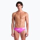 Slip da bagno arena Tie-Dye da uomo Allover rosa shocking multi