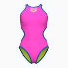 Costume intero donna arena One Biglogo One Piece rosa shocking/blu fiume