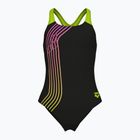 Costume intero Arena Sound Track Swim Pro Back nero/artico lime per bambini