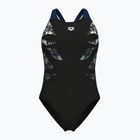 Costume intero donna arena Graphic V Back nero/navy