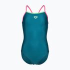 Costume da bagno intero bambino arena Light Drop Solid deep teel/shocking pink/verbena