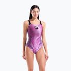 Costume da bagno intero donna arena Peacock Swim Pro Back multi pink/black
