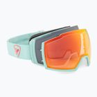 Occhiali da sci da donna Rossignol Magne'lens W blu/argento a specchio/arancione