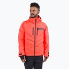 Giacca da sci Rossignol Hero Blackside Puffy da uomo rosso neon