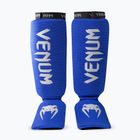 Paratibie e protezioni per i piedi Venum Kontact Shin Guards royal blue/silver