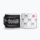 Bende da boxe Venum Monogram Hand Wraps Advanced 250 cm white