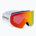 VonZipper Encore bianco lucido/wildlife fire chrome occhiali da snowboard
