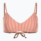 ROXY Into The Sun Athletic Triangle papaya punch novelta stripe swimsuit top h