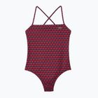 Costume intero Lacoste donna MF7264 penombra / alizarina / rosso