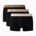 Boxer da uomo Lacoste 5H1297 3 pack black/sisal/viennese/cookie