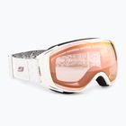 Occhiali da sci da donna Julbo Luna Reactiv High Contrast bianco/rosa flash