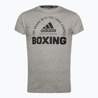 Maglietta adidas Boxing uomo grigio medio/nero pelle