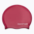 Aquasphere Cuffia da bagno in silicone tinta unita rosa scuro/bianco