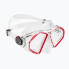 Maschera da snorkeling Aqualung Hawkeye trasparente/rossa