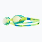 Occhialini da nuoto TYR Swimple Tie Dye Mirrored oro/verde/blu per bambini