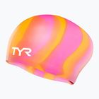 Cuffia TYR Multi-Color Capelli Lunghi Silicone arancio/rosa