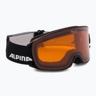 Occhiali da sci Alpina Nakiska nero opaco/arancio