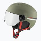 Casco da sci Alpina per bambini Zupo Visor Q-Lite oliva/rosso opaco