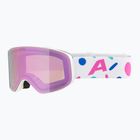 Maschera da sci per bambini Alpina Fernie Q-Lite white/confetti matt