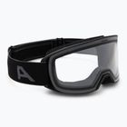 Maschera da sci Alpina Nakiska black matte/clear