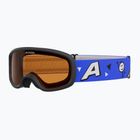 Maschera da sci per bambini Alpina Piney 2.0 blue matt/orange
