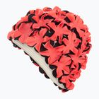 Cuffia da nuoto da donna Fashy Flowers rosso/nero