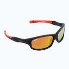 UVEX occhiali da sole per bambini Sportstyle 507 nero rosso opaco/rosso specchio