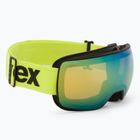 UVEX Compact FM occhiali da sci nero opaco/arancio specchiato